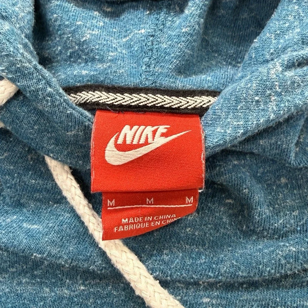 Nike Women's Just Do It Hoodie Blue Swoosh Pullover Sweatshirt Size‎ M